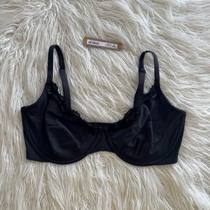 Skims Fits Everybody Lace Demi Underwire Bra Onyx Size 36DDD